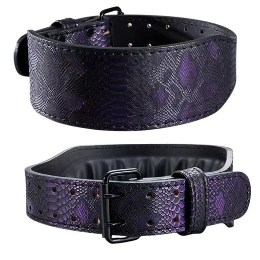 Leather Weightlifting Belt Black Mamba