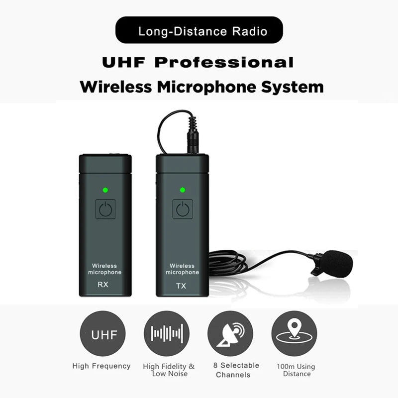 Radio Collar Clip UHF Wireless Microphone Clip Live Broadcast Noise Reduction