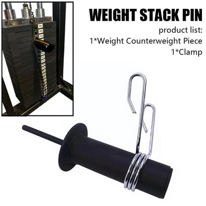 Black Fitness Weight Cable Stack Extender Pin Replacement